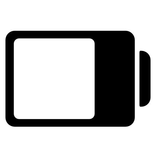 Battery status interface symbol almost full