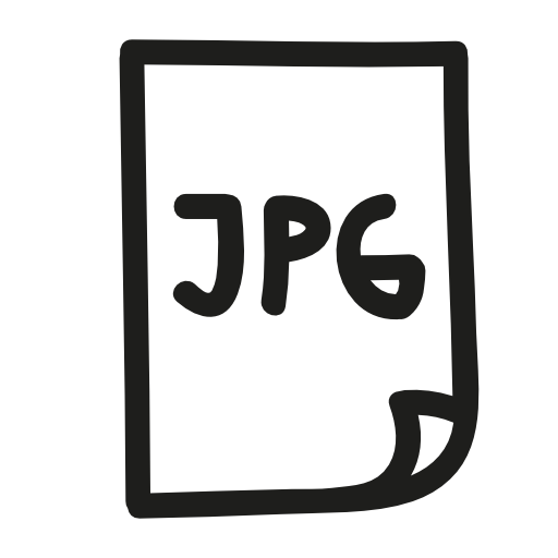 Jpg hand drawn file symbol