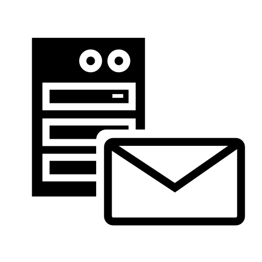 Server with email outline