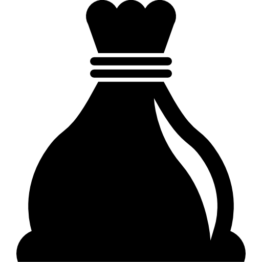 Money bag black variant symbol