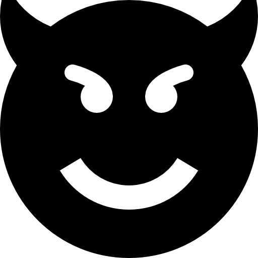 Evil bad emoticon