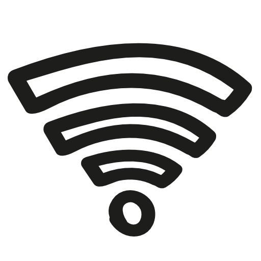 Wifi hand drawn symbol
