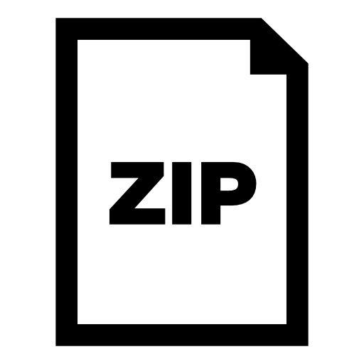 Zip document interface symbol of compressed files