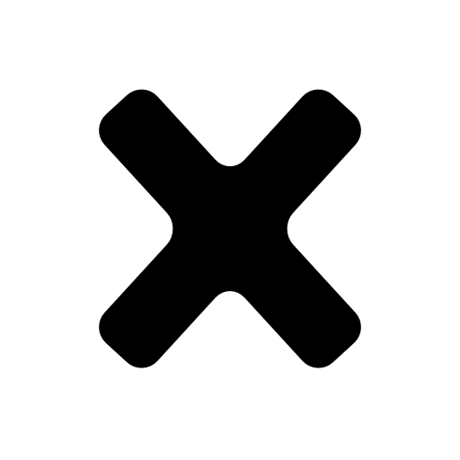 Cross close or erase symbol for interface