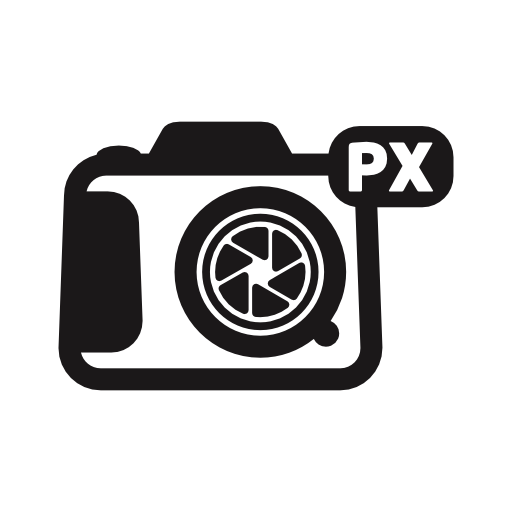 Photo camera with px sign