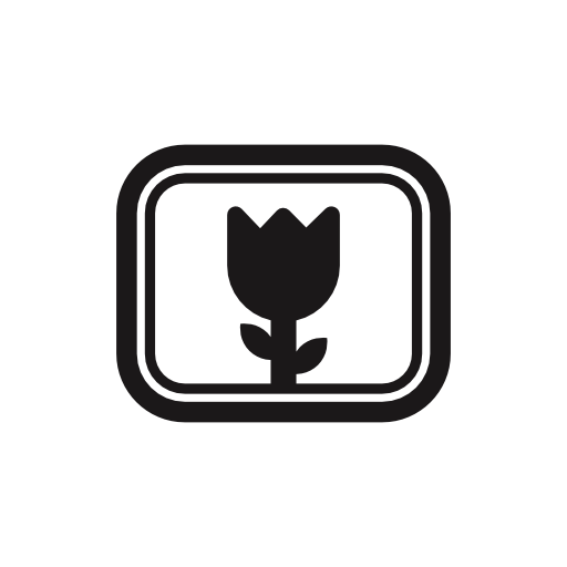 Flower photo camera option symbol for close up
