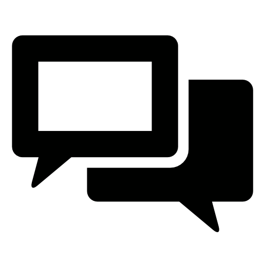Speech bubbles interface chat symbol