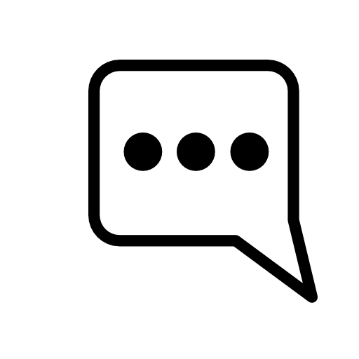 Speech bubble with three dots inside