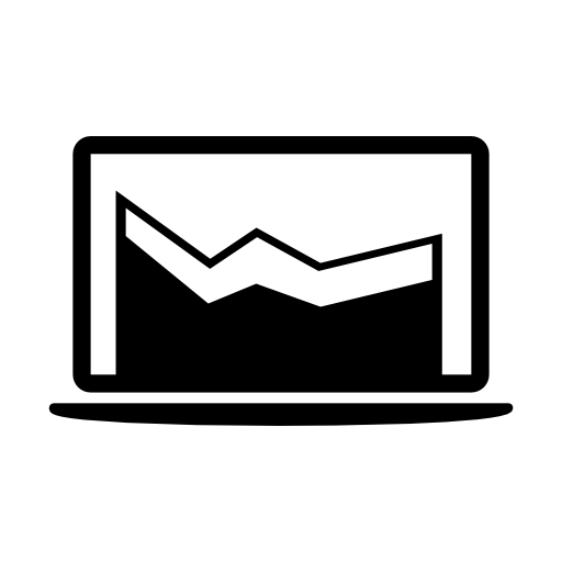 Laptop stream graphic symbol
