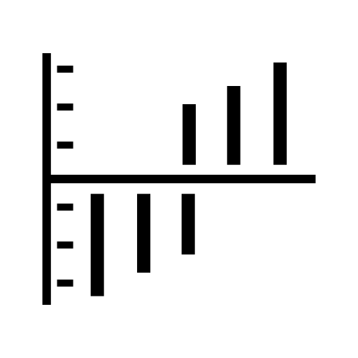 Dual bars graphic interface symbol