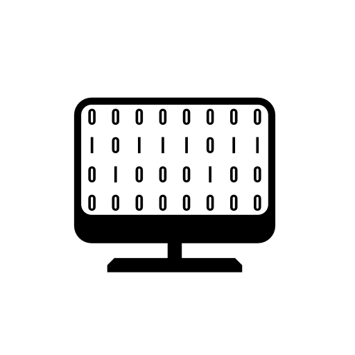 Desktop computer with binary codes