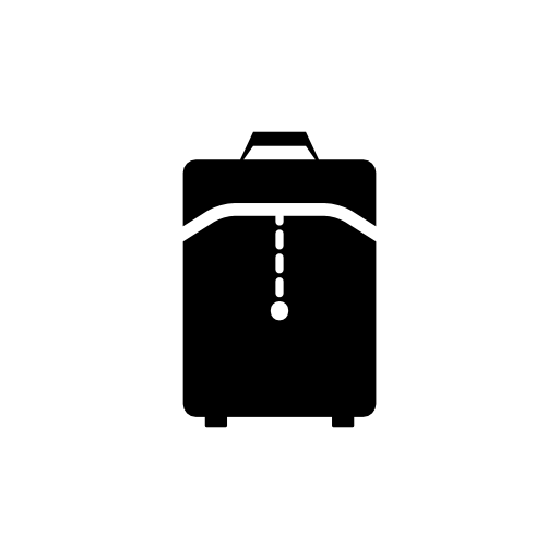 Travel bag black interface symbol