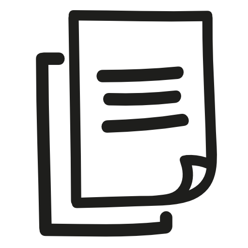 Pages hand drawn interface symbol