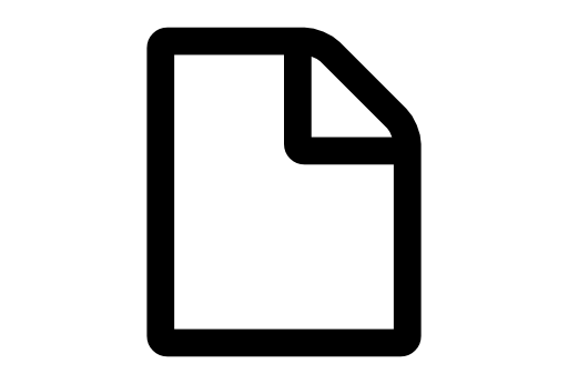 File interface symbol of a white page with one folded corner