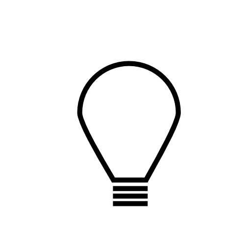 Light bulb, idea, IOS 7 interface symbol