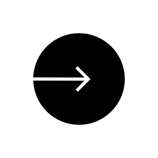 Arrow pointing the center of a circle, login, IOS 7 interface symbol