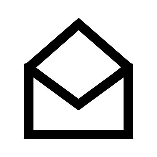 Open envelope mail symbol