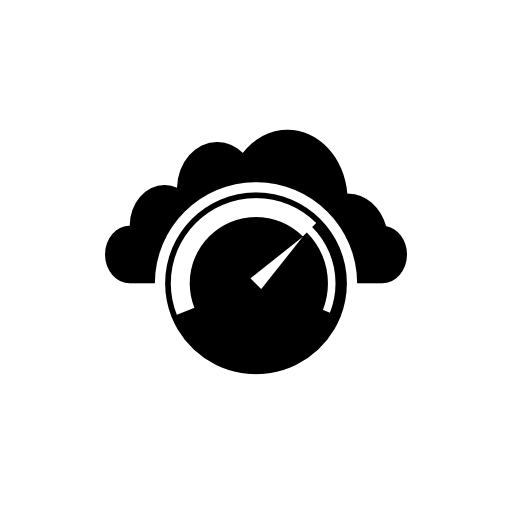 Speedometer in front of a cloud silhouette