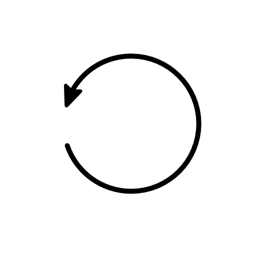 Refresh content thin circular arrow interface symbol