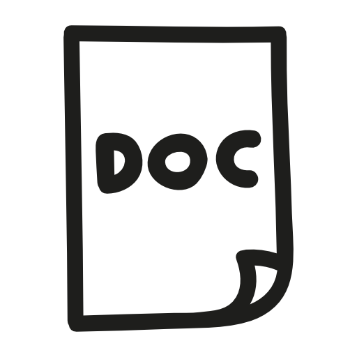 Document file hand drawn symbol