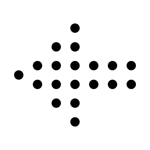 Arrow of dots pointing to left direction