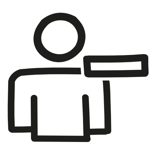 Delete user hand drawn symbol