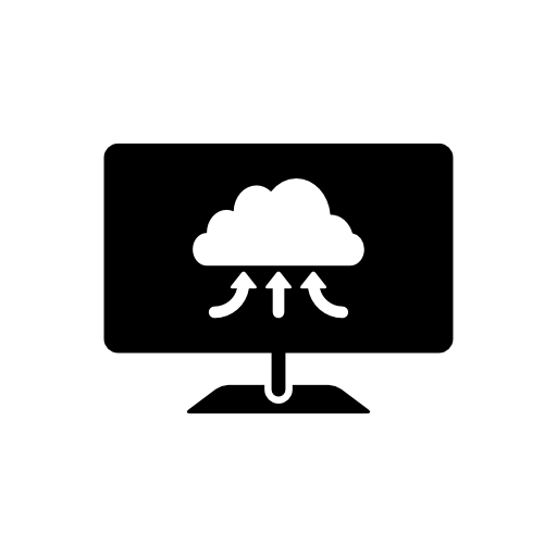 Computer cloud share symbol