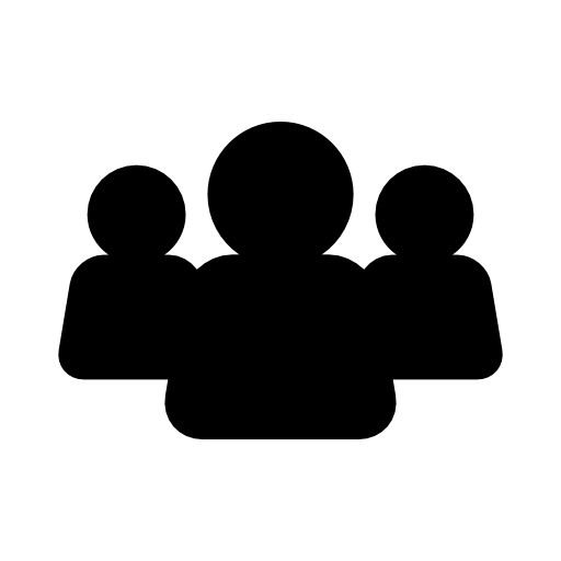 Users group black silhouette