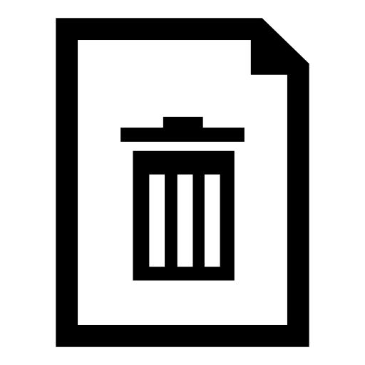 Trash document interface symbol