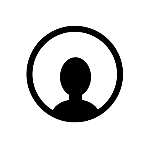 Circle with black shape inside, IOS 7 interface symbol