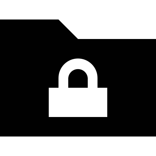 Folder lock symbol