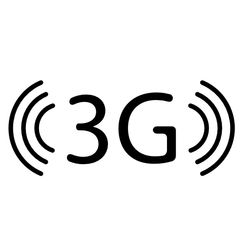 3G signal phone interface symbol