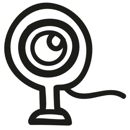 Webcam hand drawn symbol