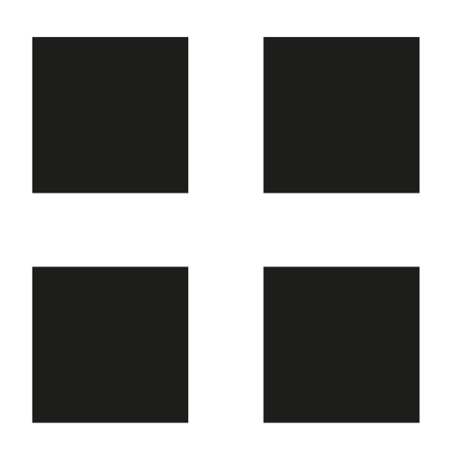 Four squares black shapes