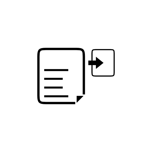 Document with arrow to drive