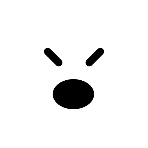 Emoticons square face with closed eyes and opened mouth