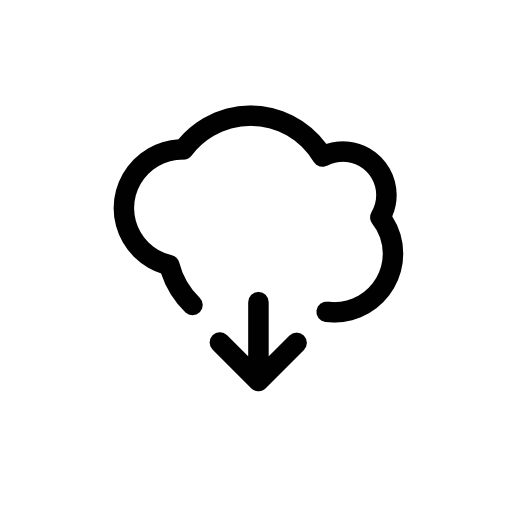 Download cloud symbol with down arrow
