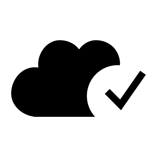 Cloud with verification sign