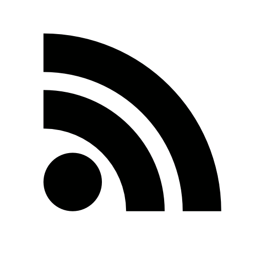 Rss feed suscription button symbol for interface