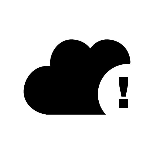 Cloud with exclamation sign