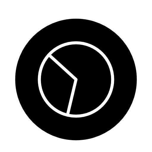 Circular graphic outline interface symbol in a circle
