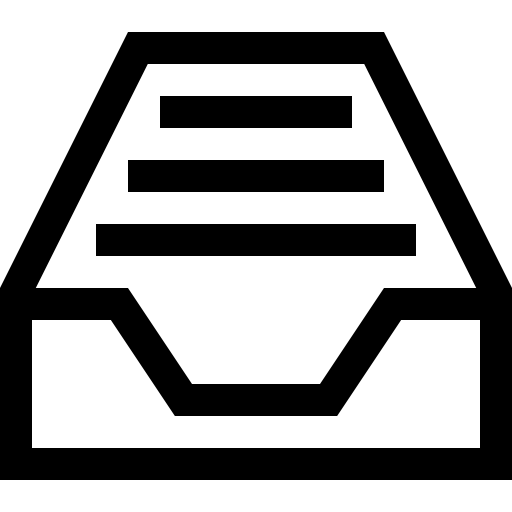Mail inbox full interface symbol