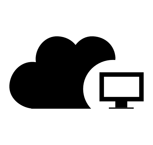 Cloud computer symbol