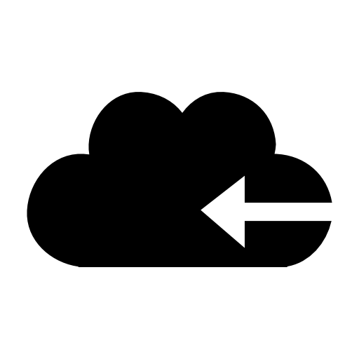 Cloud with left arrow