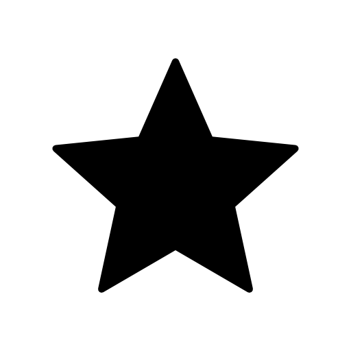 Star black shape of favourite interface symbol