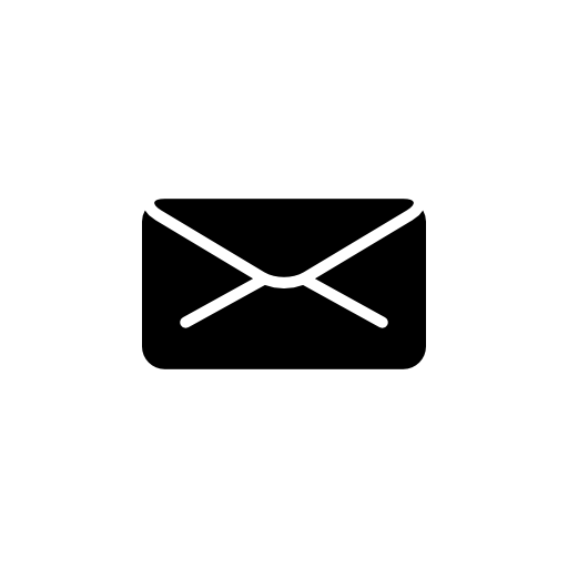 Envelope back black interface symbol