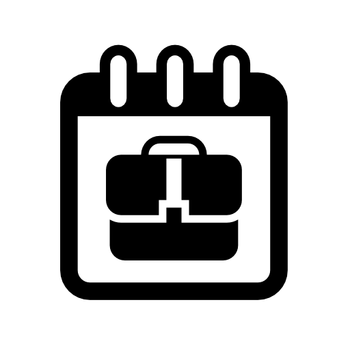 Portfolio on reminder daily calendar page interface symbol