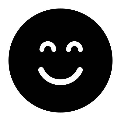 Emoticon square smiling face with closed eyes