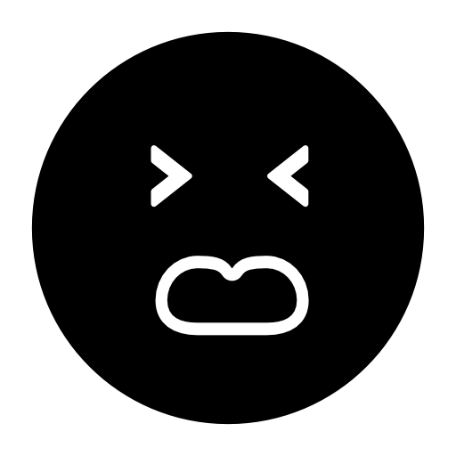 Disgusted emoticon square face