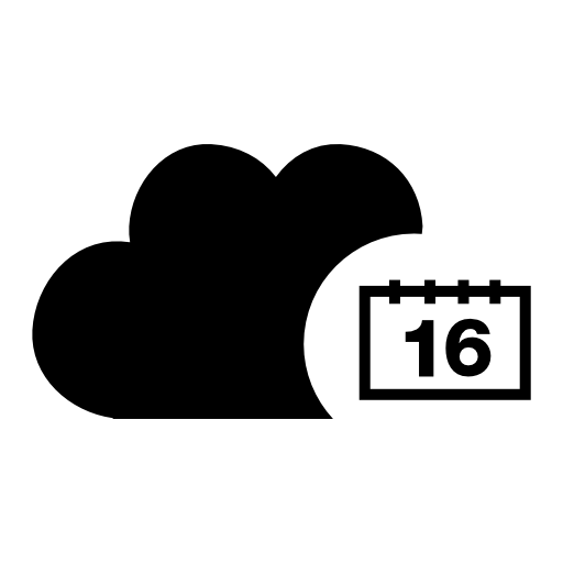 Cloud calendar tool symbol